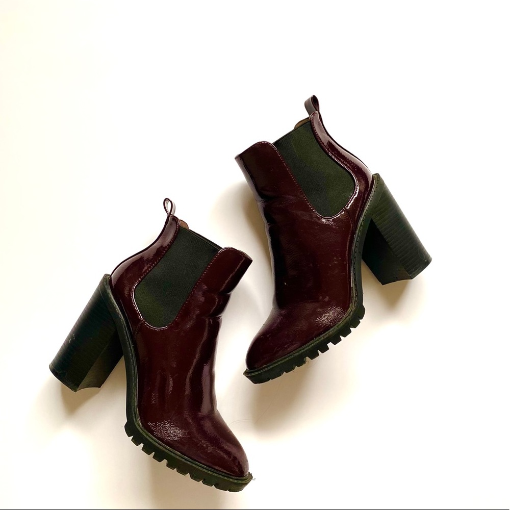 Wine Fashion Nova Booties SZ 7